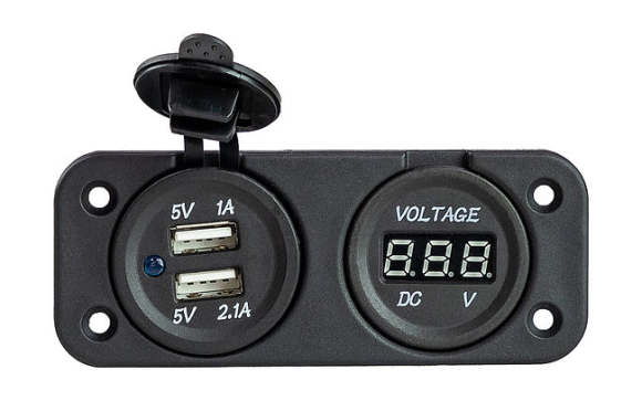 Разъем USB 5в 3.1А и цифровой вольтметр Разъем USB 5в 3.1А и цифровой вольтметр