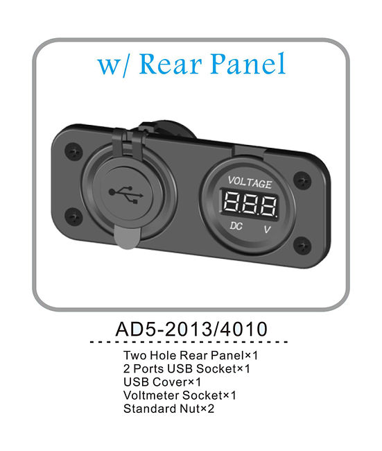 Разъем USB 5в 3.1А и цифровой вольтметр
