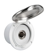 Короб с быстроразъемным штуцером, круглый, хромированный