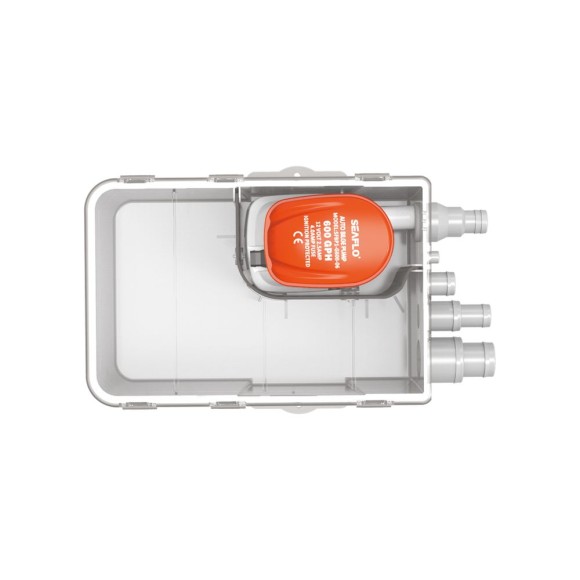 Помпа для ванной водооткачивающая с боксом SeaFlo 600 галлон/час, патрубок 19 мм, 12V