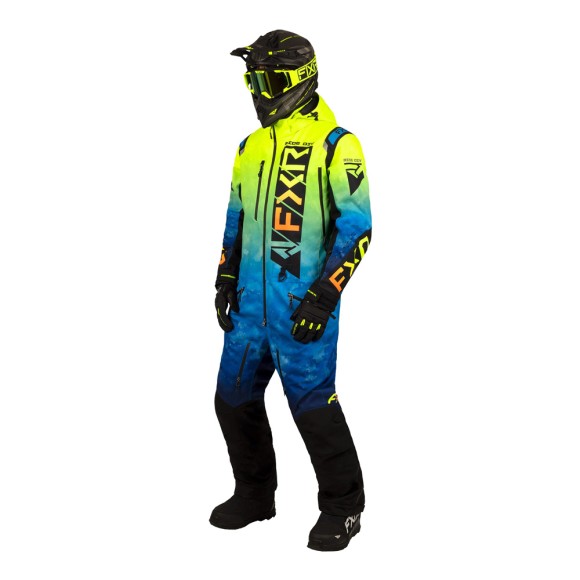 Комбинезон FXR Helium без утеплителя Blue-HiVis Fade/Inferno, S