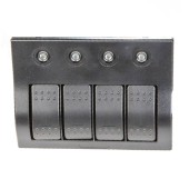 Панель бортового питания Skipper с кулисными переключателями переключателей - 4, с индикацией, автоматов - 4 Панель бортового питания Skipper с кулисными переключателями переключателей - 4, с индикацией, автоматов - 4