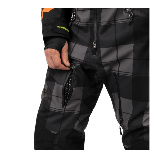 Комбинезон FXR Helium с утеплителем Black/Plaid/Inferno, M