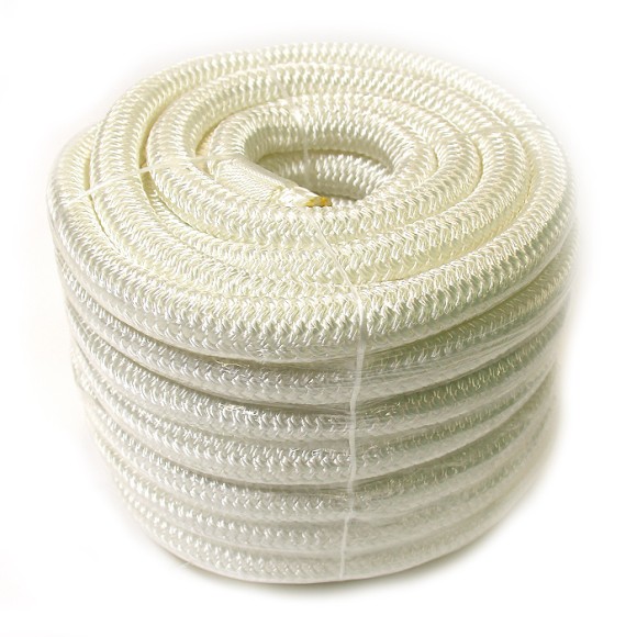 Плетеный швартовый трос c огоном 20мм*15м белый Плетеный швартовый трос c огоном 20мм*15м белый