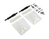 Комплект транцевых плит Nauticus серии SX, цвет белый, размер 9.5"х10"