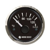 Указатель температуры двигателя 40-120 гр., черный циферблат, нержавеющий ободок, д. 52 мм, Marine Rocket