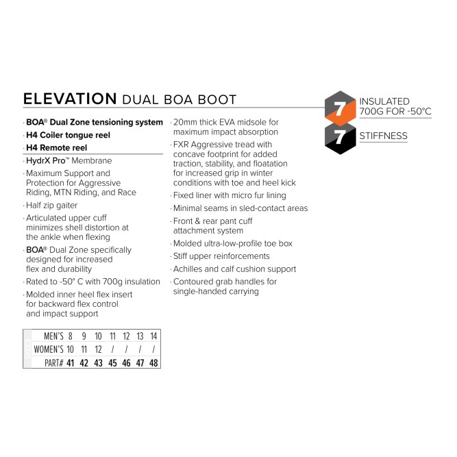 Ботинки FXR Elevation Dual BOA с утеплителем Black, 11