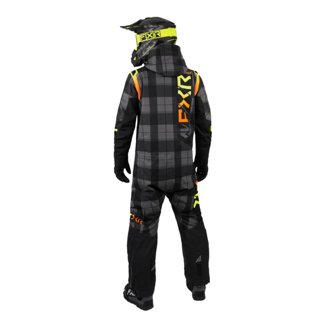 Комбинезон FXR Helium с утеплителем Black/Plaid/Inferno, XL