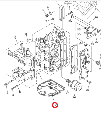 Прокладка под двигатель Yamaha F30-60 (PREMARINE)