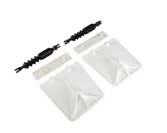 Комплект транцевых плит Nauticus серии SX, цвет белый, размер 9.5"х10"