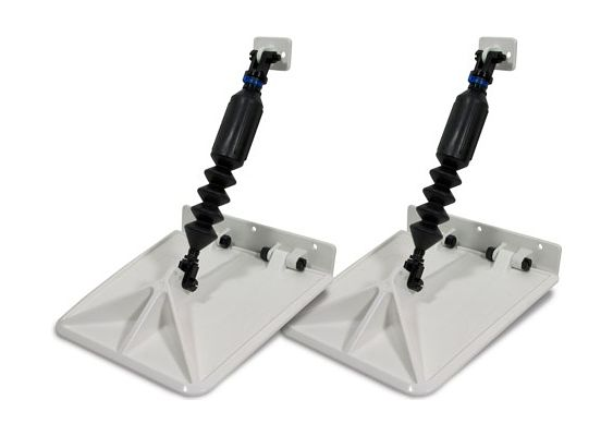 Комплект транцевых плит Nauticus серии SX, цвет белый, размер 9.5"х10"