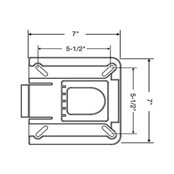 Переходник поворотный с быстросъемной площадкой для сидений, 178х178мм