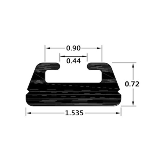 Склиз BRP 25 (21) профиль, 1422 мм (графитовый) 425-56-99