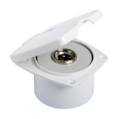 Короб с быстроразъемным штуцером, квадратный, белый