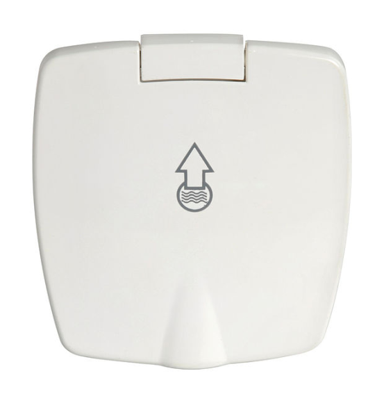 Короб с быстроразъемным штуцером, квадратный, белый