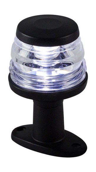 Огонь топовый на стойке 4", черный, пластиковый, 12 В, LED, Ba15d Огонь топовый на стойке 4", черный, пластиковый, 12 В, LED, Ba15d