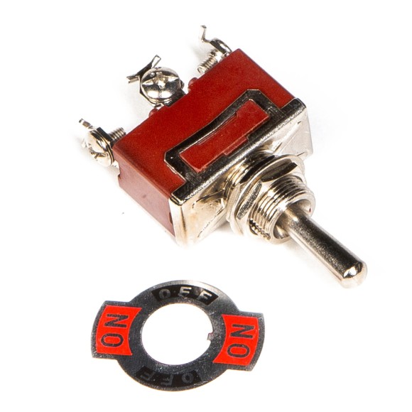 Тумблер AAA (ON)-OFF-(ON) медь/алюминий/пластик