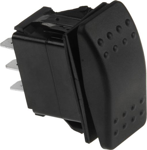 Переключатель трехпозиционный (ON)-OFF-(ON) 12 В/20А 6Р без фиксации