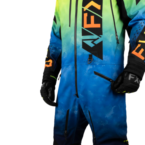 Комбинезон FXR Helium с утеплителем Blue-Hi Vis Fade/Inferno, XL Комбинезон FXR Helium с утеплителем Blue-Hi Vis Fade/Inferno, XL