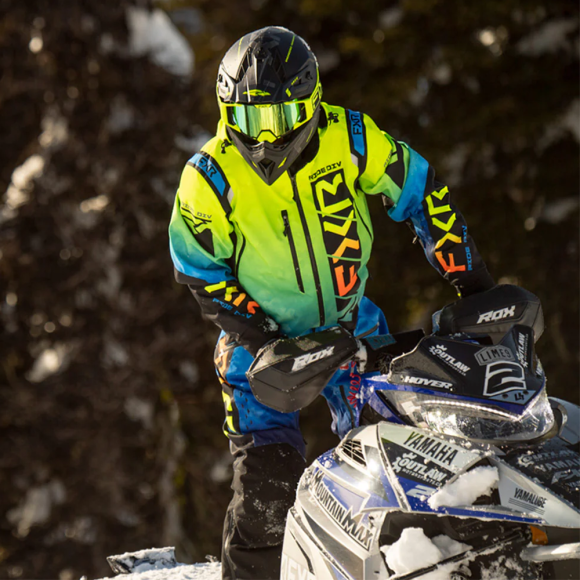 Комбинезон FXR Helium с утеплителем Blue-Hi Vis Fade/Inferno, XL Комбинезон FXR Helium с утеплителем Blue-Hi Vis Fade/Inferno, XL