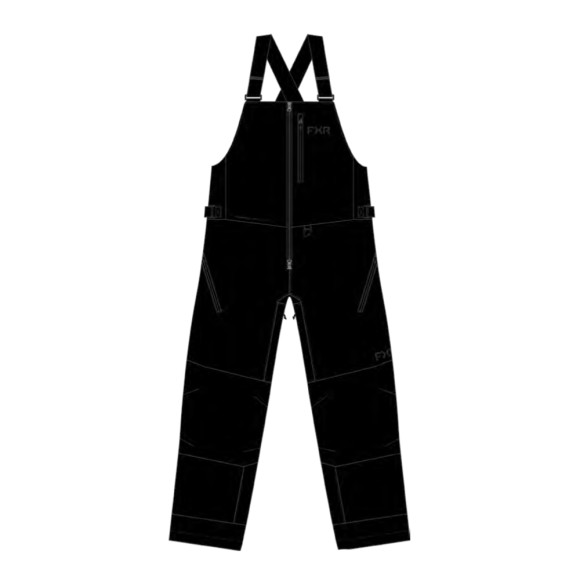 Полукомбинезон FXR Ridge Pro Trilaminate с утеплителем Black, 2XL