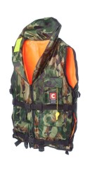 Жилет спасательный двусторонний универсальный COMFORT HUNTER (Охотник) 80-120 кг, уцененный