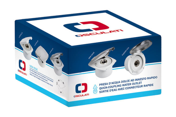 Короб с быстроразъемным штуцером, круглый, белый Короб с быстроразъемным штуцером, круглый, белый