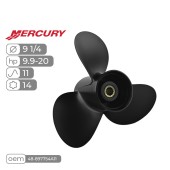 Винт гребной  Skipper для Mercury 9.9-20HP алюминиевый, диаметр - 9 1/4", шаг 11"