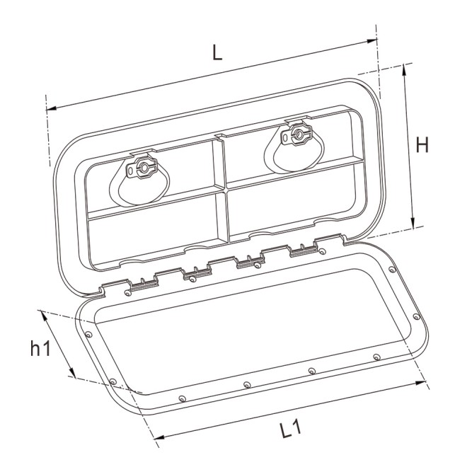 Люк SeaFlo смотровой 168Х525 (243Х607) мм