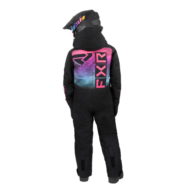 Детский комбинезон FXR Helium с утеплителем Black/Sky-Electric Pink Haze, 12