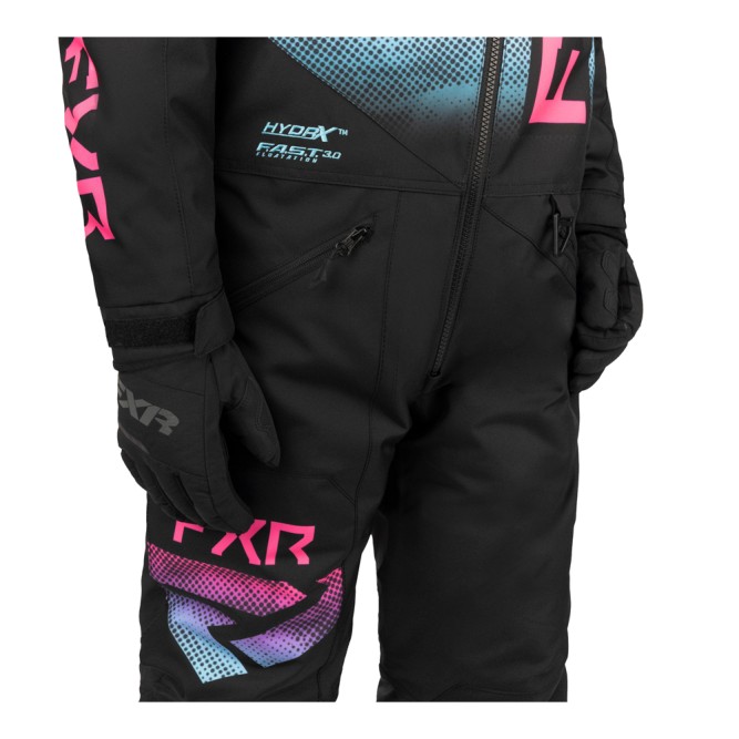 Детский комбинезон FXR Helium с утеплителем Black/Sky-Electric Pink Haze, 12