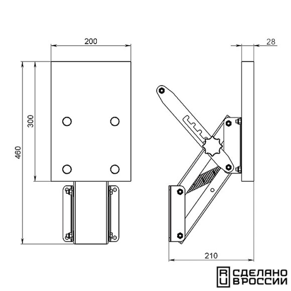 Транец выносной для ПЛМ мощностью от 9.9 до 20 л.с. (50 кг) ФБС Транец выносной для ПЛМ мощностью от 9.9 до 20 л.с. (50 кг) ФБС