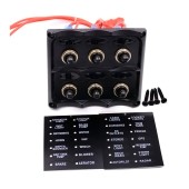 Панель бортового питания Skipper с тумблерами переключателей - 6, с индикацией, гнёзд предохранителей - 3 Панель бортового питания Skipper с тумблерами переключателей - 6, с индикацией, гнёзд предохранителей - 3