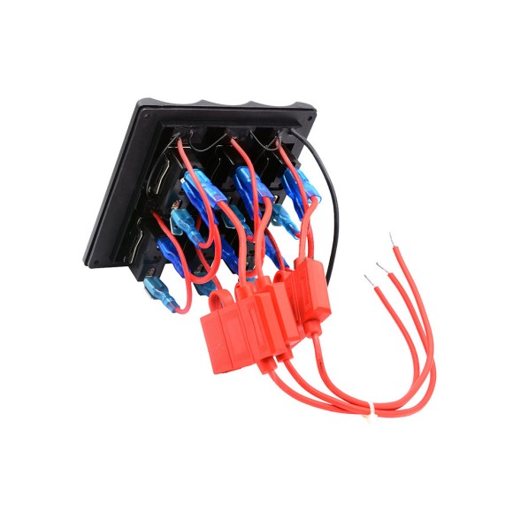 Панель бортового питания Skipper с тумблерами переключателей - 6, с индикацией, гнёзд предохранителей - 3 Панель бортового питания Skipper с тумблерами переключателей - 6, с индикацией, гнёзд предохранителей - 3