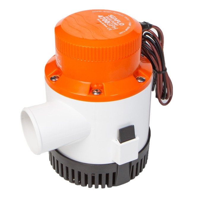 Помпа водооткачивающая SeaFlo трюмная, 12V 4700 галлон/час, патрубок 50 мм