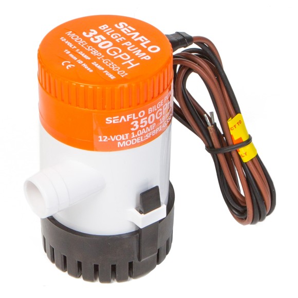 Помпа водооткачивающая SeaFlo трюмная 350 галлон/час, патрубок 19 мм, 12V
