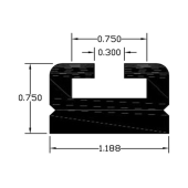 Склиз Arctic Cat 2 (10) профиль, 1676 мм (графитовый) 102-66-99