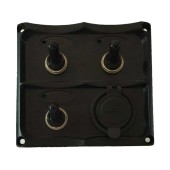 Панель бортового питания Skipper с тумблерами переключателей - 3, с индикацией, гнёзд предохранителей - 3, разъем USB Панель бортового питания Skipper с тумблерами переключателей - 3, с индикацией, гнёзд предохранителей - 3, разъем USB