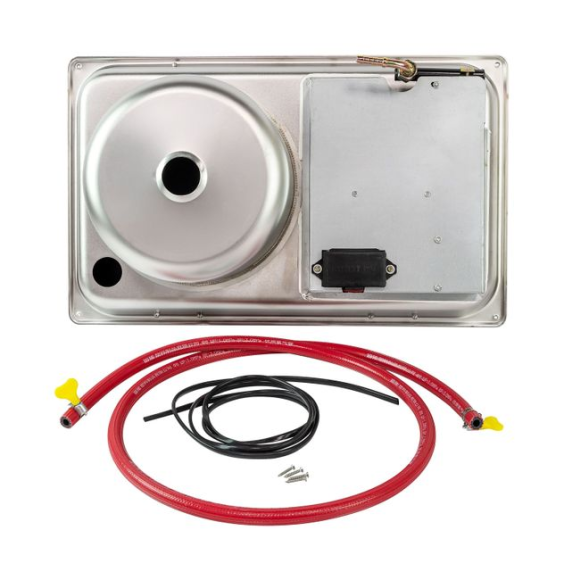 Плита газовая с круглой мойкой, стеклянная крышка, Marine Rocket