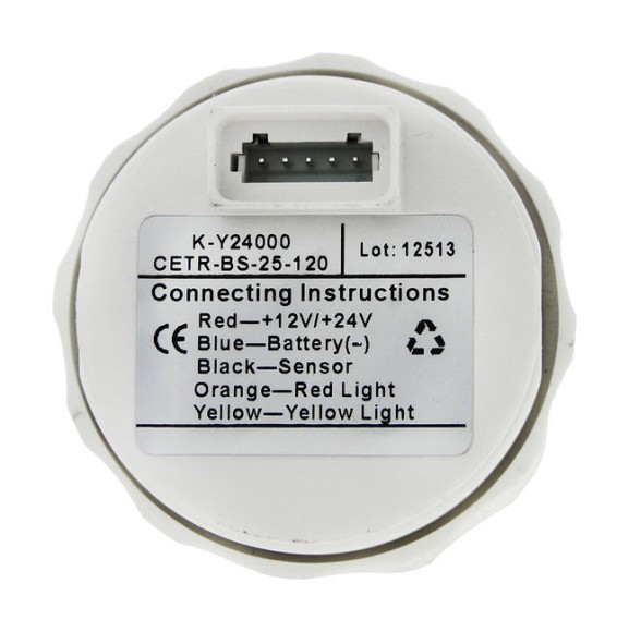 Указатель температуры двигателя цифровой 25-120 гр., черный циферблат, нержавеющий ободок, д. 52 мм, Marine Rocket