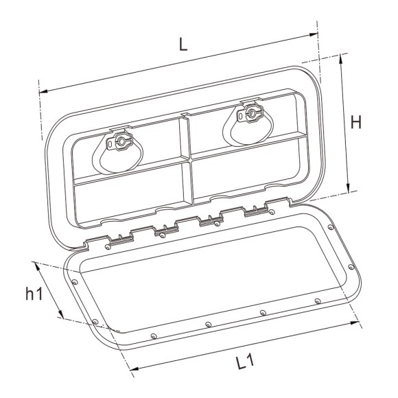 Люк SeaFlo смотровой 295Х295 (370Х375) мм