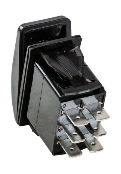 Переключатель трехпозиционный ON-ON-ON 12 В/20А 6Р Переключатель трехпозиционный ON-ON-ON 12 В/20А 6Р