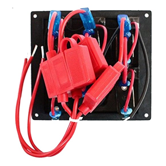 Панель бортового питания Skipper с тумблерами переключателей - 5, с индикацией, гнёзд предохранителей - 3, разъем USB