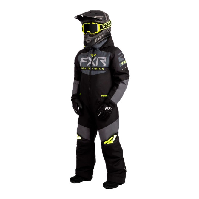 Детский комбинезон FXR Helium с утеплителем Black/Charcoal/Hi Vis, 2