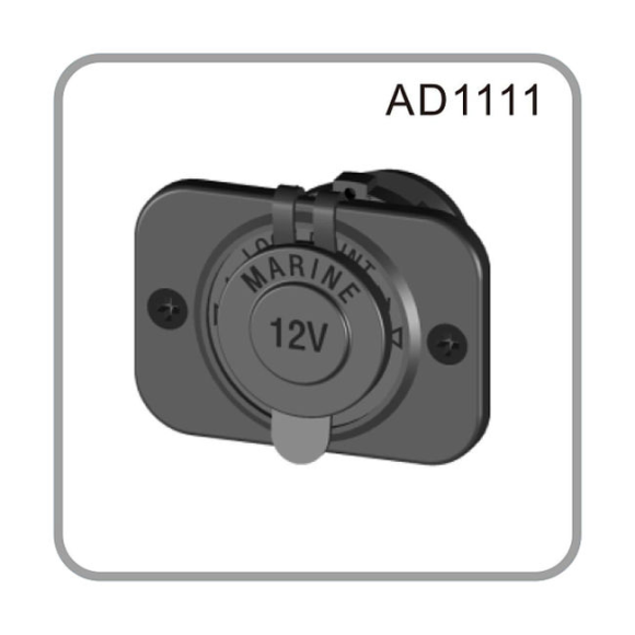 Разъем прикуривателя на панели, врезной, чёрный Разъем прикуривателя на панели, врезной, чёрный