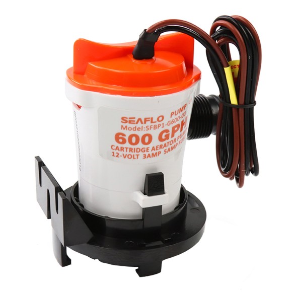 Помпа водооткачивающая SeaFlo трюмная, 12V 600 галлон/час, патрубок 19 мм Помпа водооткачивающая SeaFlo трюмная, 12V 600 галлон/час, патрубок 19 мм