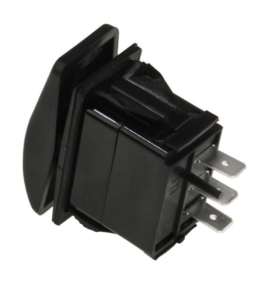 Переключатель трехпозиционный (ON)-OFF-ON 12 В/20А 3Р без фиксации 1 положения