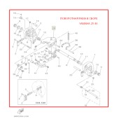Поворотная рама со струбцинами Yamaha 25-30H (В сборе) (HINGAN) снято с нового мотора