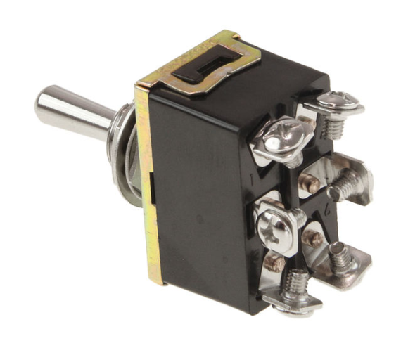 Тумблер трехпозиционный ON-OFF-ON 12 В/15А 6P Тумблер трехпозиционный ON-OFF-ON 12 В/15А 6P