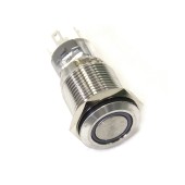 Переключатель кнопочный с фиксацией вкл/выкл красная подсветка 12В NEKEKE